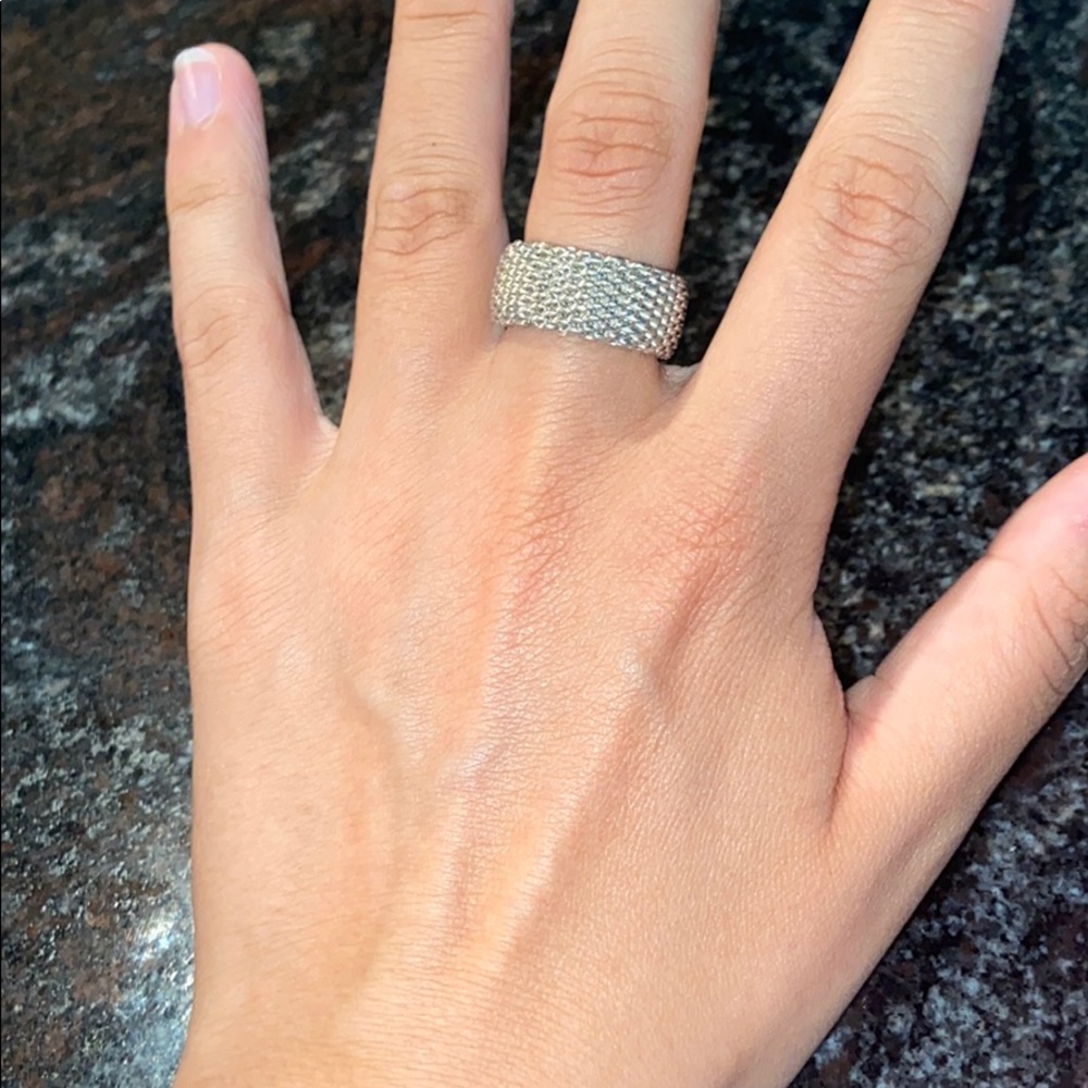 Thick silver ring